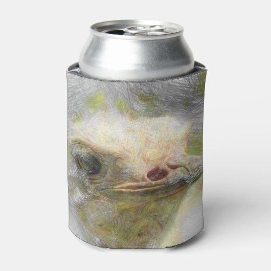 artistiek dierlijk struisvogel blikjeskoeler (Blikje Voorkant)