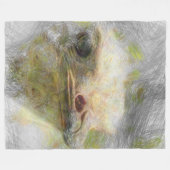 artistiek dierlijk struisvogel fleece deken (Voorkant (Horizontaal))