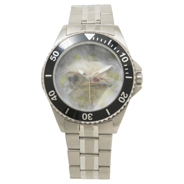 artistiek dierlijk struisvogel horloge (Voorkant)