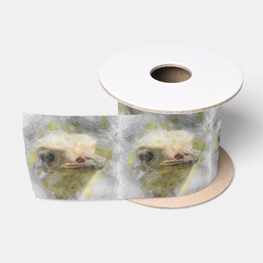 artistiek dierlijk struisvogel satijnen lint (Spoel)
