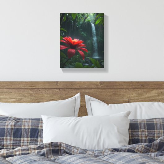 Artistiek doekje (Red Paradise) Canvas Afdruk (Insitu (Slaapkamer))