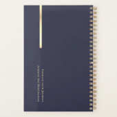 Artistiek Elegant Detail Marine Blauw & Goud Niet  Planner (Achterkant)