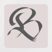 Artistiek Elegant Monogram Kalligrafie Letter "B" Labels (Design 2)