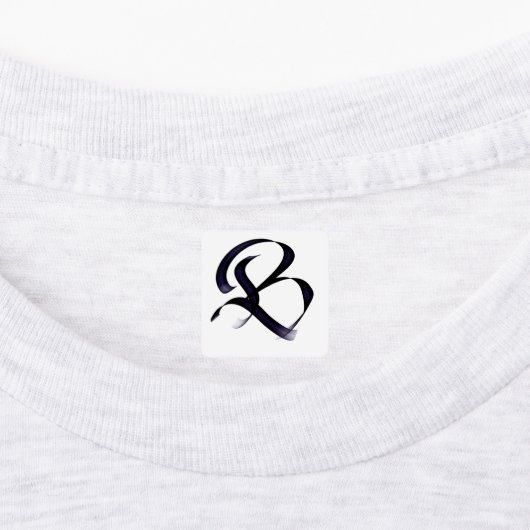 Artistiek Elegant Monogram Kalligrafie Letter "B" Labels (Aangebracht)