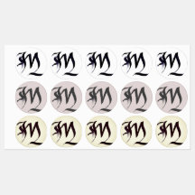 Artistiek Elegant Monogram Kalligrafie Letter "M"