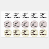 Artistiek Elegant Monogram Kalligrafie Letter "Z." Labels (Vel)