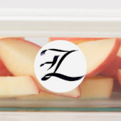 Artistiek Elegant Monogram Kalligrafie Letter "Z." Labels (Aangebracht)