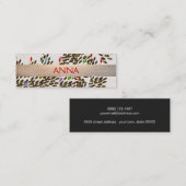 Artistiek en Chique Kleurrijk Patroon Goud Gestree Mini Visitekaartje (Voorkant / Achterkant)