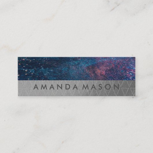 artistiek | Fashionable Lux Triangle Patroon Mini Visitekaartje (Voorkant)