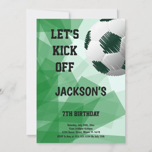 Artistiek Football Thema Kaart (Voorkant)