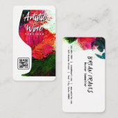 artistiek geborsteld | Creative Wine Graphic Visitekaartje (Voorkant / Achterkant)