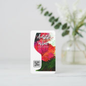 artistiek geborsteld | Creative Wine Graphic Visitekaartje (Staand voorkant)