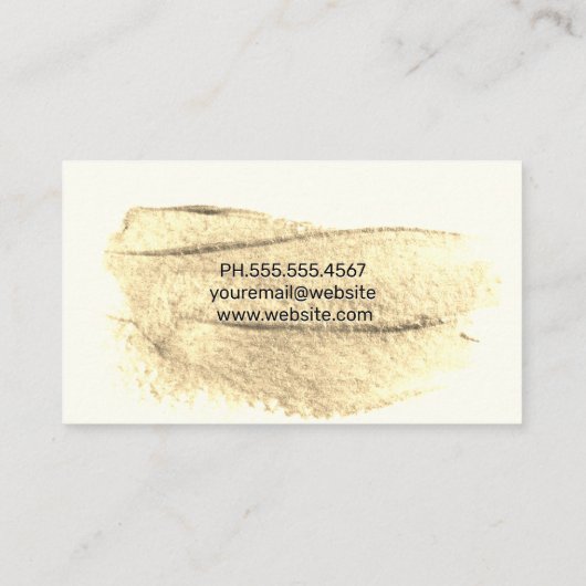 Artistiek Geborsteld Visitekaartje (Achterkant)