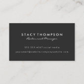 Artistiek geborsteld zwart op rode wijnglas visitekaartje (Achterkant)