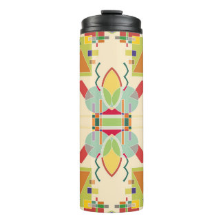 Artistiek Geometrisch: Kleurrijk Naadloos Patroon Thermosbeker