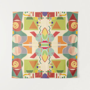 Artistiek Geometrisch: Kleurrijk Naadloos Patroon Wandkleed