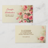 artistiek geschilde bloemen visitekaartjes (Voorkant / Achterkant)