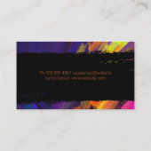 Artistiek geschilderde penseelachtergrond visitekaartje (Achterkant)