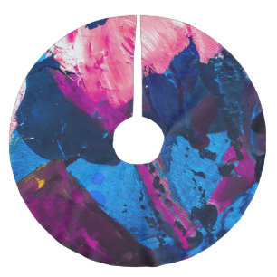 Artistiek geschilderde textuur, modern decor. kerstboom rok