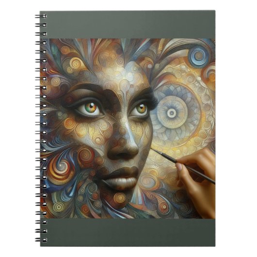 artistiek gezicht notitieboek (Voorkant)