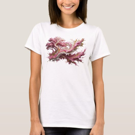 Artistiek Goud ABSTRACTE KUNST Statement T-shirt (Voorkant)