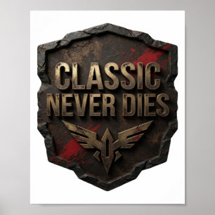 Artistiek Goud CLASSIC NOOIT DOOD Poster