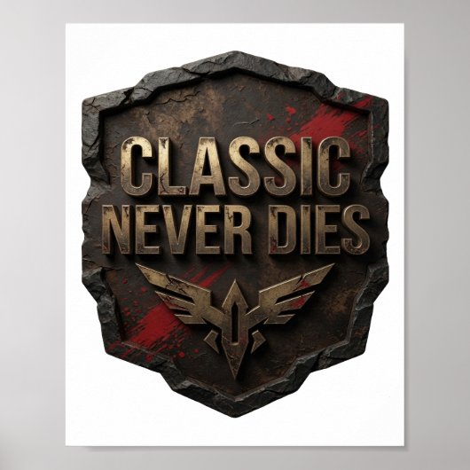 Artistiek Goud CLASSIC NOOIT DOOD Poster (Voorkant)