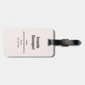 Artistiek Goud en Roze Abstract Bagagelabel (Achterkant horizontaal)