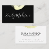 Artistiek goud geborsteld (zwart / wit) visitekaartje (Voorkant / Achterkant)