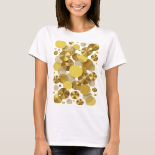 Artistiek Goud GOUDEN SPARKELS Artistiek Motief T-shirt