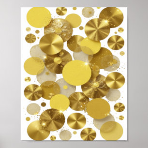 Artistiek Goud GOUDEN SPROKKELS Artistiek Motief Poster