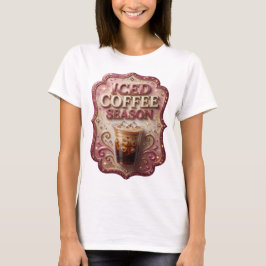 Artistiek Goud IJSTIJD COFFEE Krachtig Ontwerp T-shirt