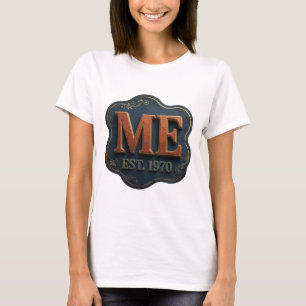Artistiek Goud ME EST 1970 Modern Ontwerp T-shirt