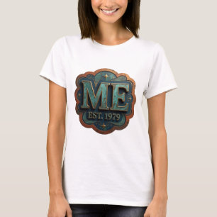 Artistiek Goud ME EST 1979 Modern Design T-shirt