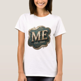 Artistiek Goud ME EST 2000 Vet Ontwerp T-shirt