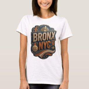 Artistiek gouden BRONX NYC T-shirt op maat