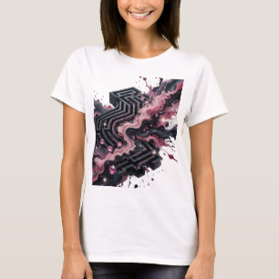 Artistiek grijs ABSTRACTE KUNST Artistiek motief T-shirt