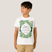Artistiek groen Waterverf bos T-shirt (Voorkant volledig)