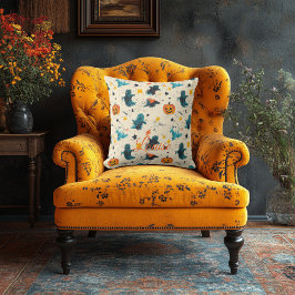 Artistiek Halloween kussen met geesten en pompoene