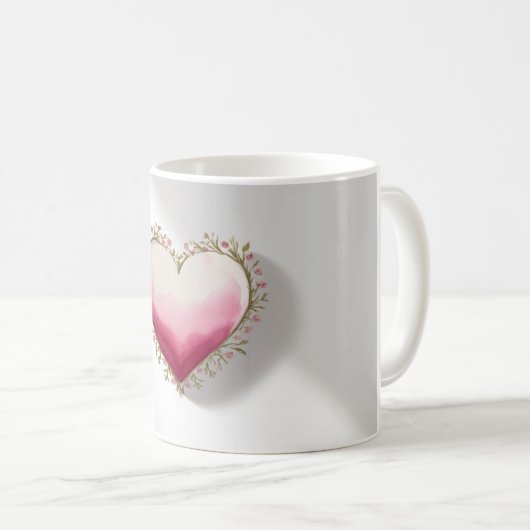 Artistiek hartvormig ontwerp koffiemok (Voorkant rechts)