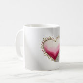 Artistiek hartvormig ontwerp koffiemok (Voorkant links)