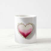 Artistiek hartvormig ontwerp koffiemok (Center)