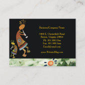 Artistiek Inspirerend Kokopelli Visitekaartje (Achterkant)