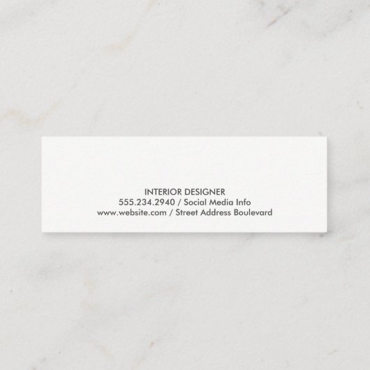 artistiek | Interieurontwerp | Abstracte kunst Mini Visitekaartje (Achterkant)