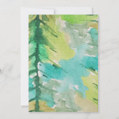 Artistiek Kerst Waterverf Blauw boompatroon Kaart (Achterkant)