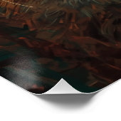 Artistiek Kitten Portret - Levendig olieverfschild Perfect Poster (Hoek)