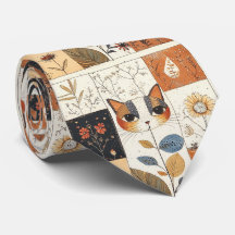 Artistiek Kleurrijk Art Nouveau Schattige Kattenpa