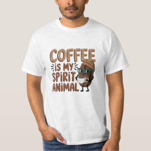 Artistiek Koffie-thema kunstwerk voor cafeïne fans T-shirt