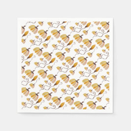 Artistiek Land Waterverf Pompoen Patroon Servet