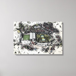 Artistiek Leeds Cricket Stadion, Yorkshire Canvas Afdruk